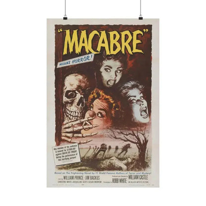MACABRE 1958 - Paper Movie Poster 20″ x 30″ Matte - The Sticker Space