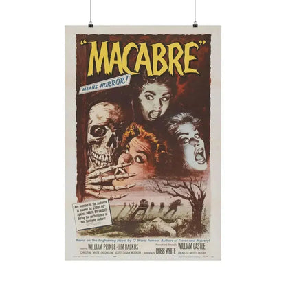 MACABRE 1958 - Paper Movie Poster 24″ x 36″ Matte - The Sticker Space
