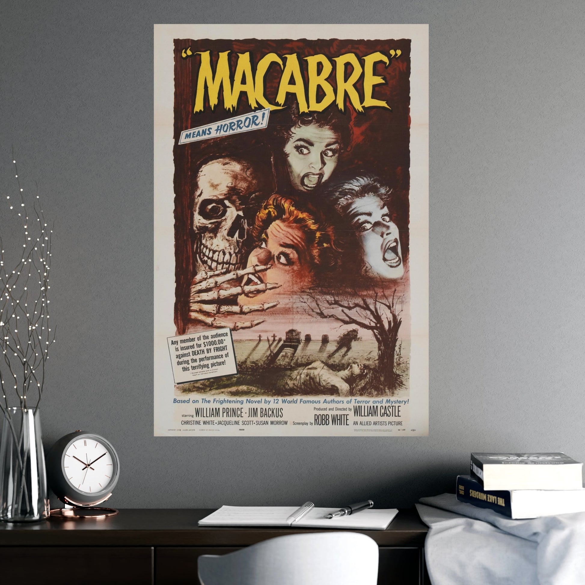MACABRE 1958 - Paper Movie Poster-The Sticker Space