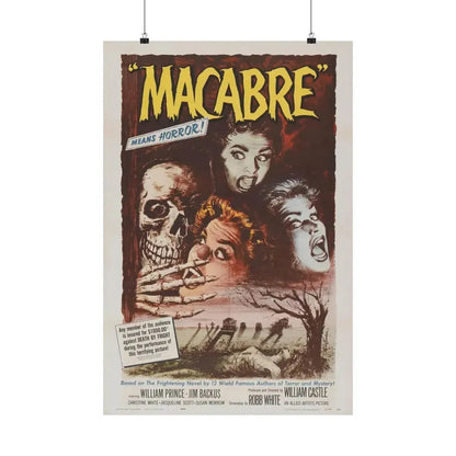 MACABRE 1958 - Paper Movie Poster - The Sticker Space