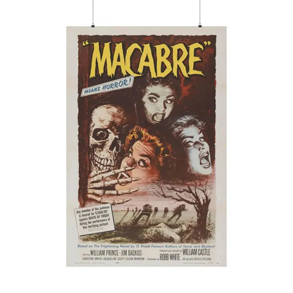 MACABRE 1958 - Paper Movie Poster - The Sticker Space