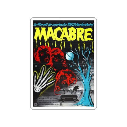 MACABRE (GERMAN) 1958 Movie Poster STICKER Vinyl Die-Cut Decal - The Sticker Space