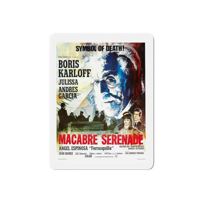 MACABRE SERENADE 1968 Movie Poster - Refrigerator Magnet 5 Inch Die-Cut - The Sticker Space