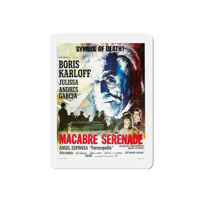 MACABRE SERENADE 1968 Movie Poster - Refrigerator Magnet 6 Inch Die-Cut - The Sticker Space