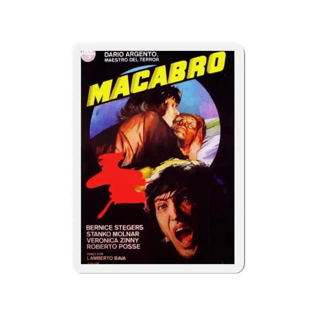 MACABRO 1980 Movie Poster - Refrigerator Magnet 2 Inch Die-Cut - The Sticker Space