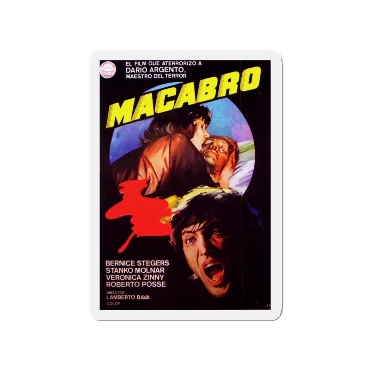 MACABRO 1980 Movie Poster - Refrigerator Magnet-3" x 3"-The Sticker Space