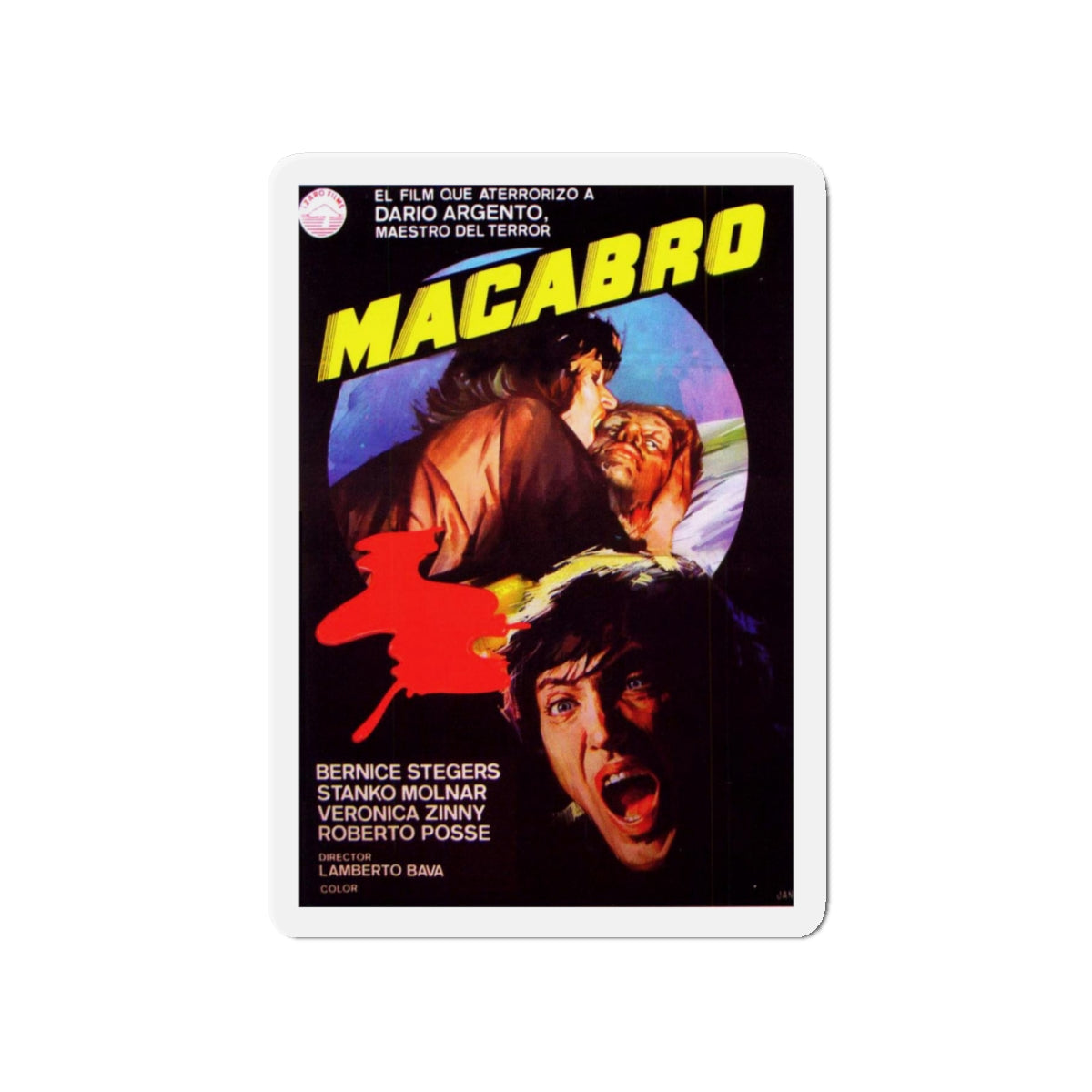 MACABRO 1980 Movie Poster - Refrigerator Magnet-4" x 4"-The Sticker Space