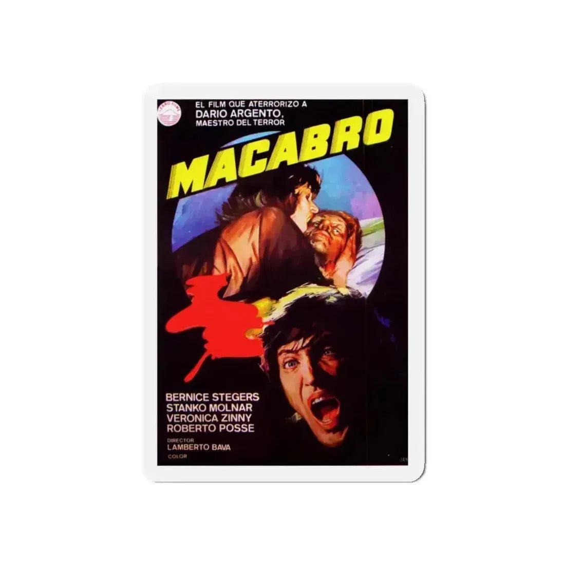 MACABRO 1980 Movie Poster - Refrigerator Magnet 5 Inch Die-Cut - The Sticker Space