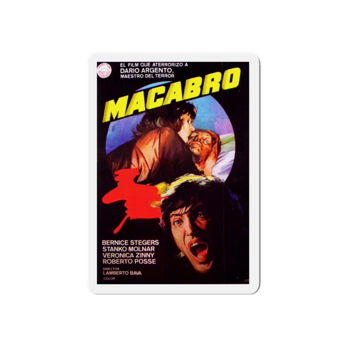 MACABRO 1980 Movie Poster - Refrigerator Magnet-6" × 6"-The Sticker Space