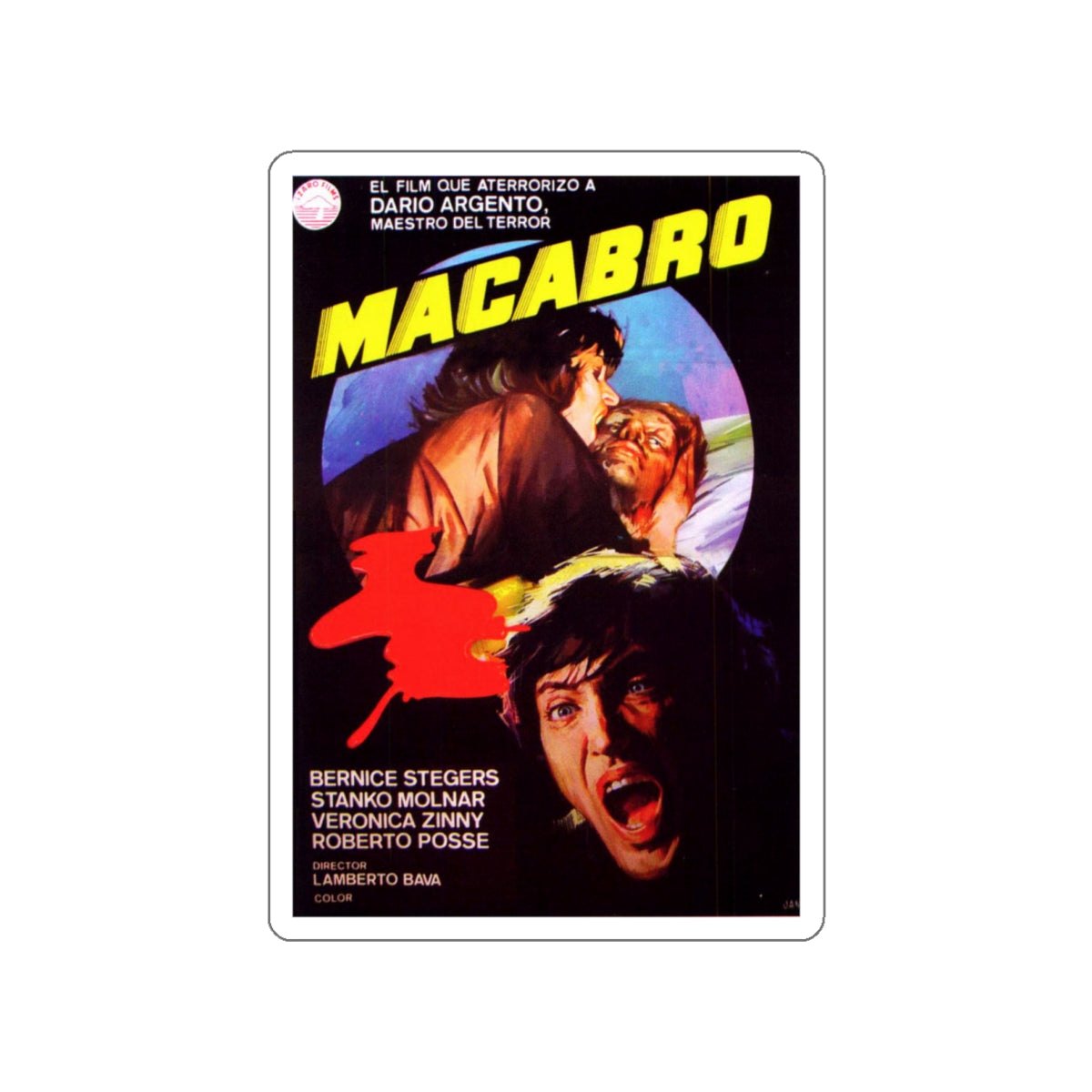 MACABRO 1980 Movie Poster STICKER Vinyl Die-Cut Decal-6 Inch-The Sticker Space