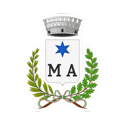 Macchia dIsernia-Stemma (Italy) (Coat of Arms) STICKER Vinyl Kiss-Cut Decal 2 Inch White - The Sticker Space
