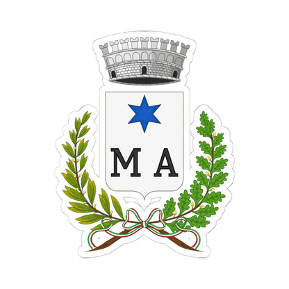 Macchia dIsernia-Stemma (Italy) (Coat of Arms) STICKER Vinyl Kiss-Cut Decal 6 Inch White - The Sticker Space