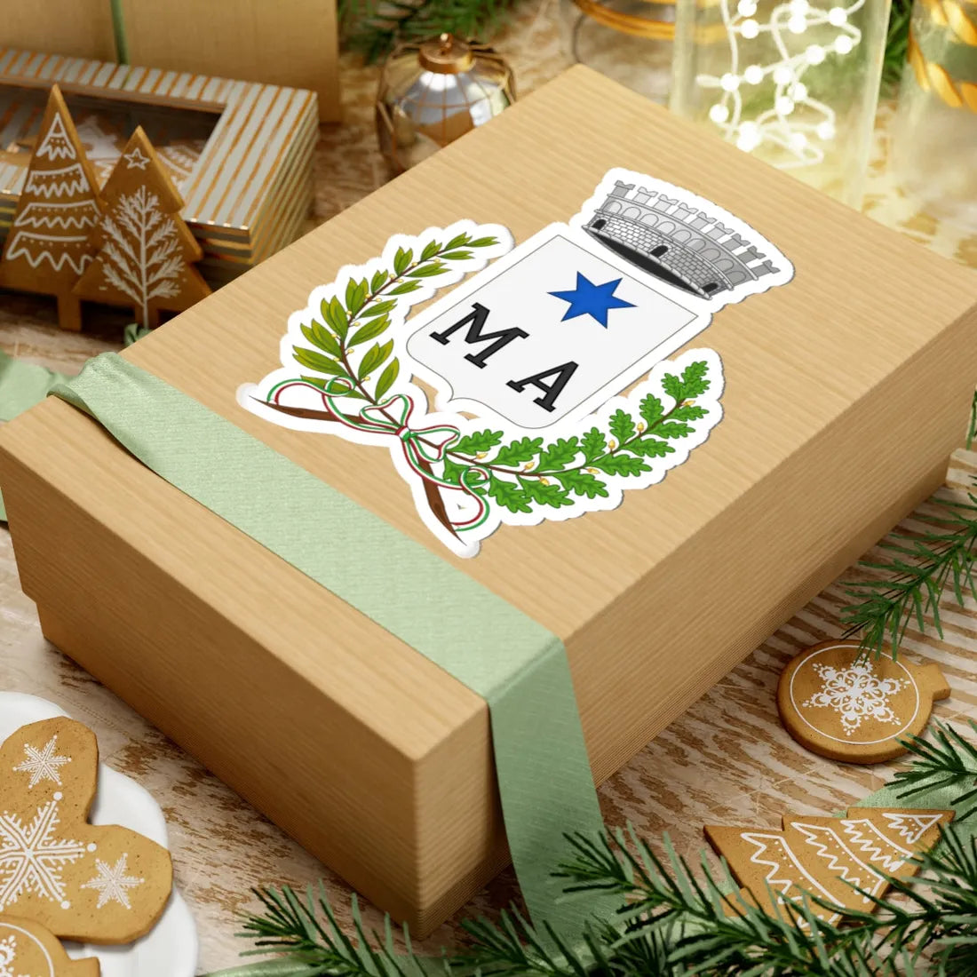 Macchia dIsernia-Stemma (Italy) (Coat of Arms) STICKER Vinyl Kiss-Cut Decal - The Sticker Space