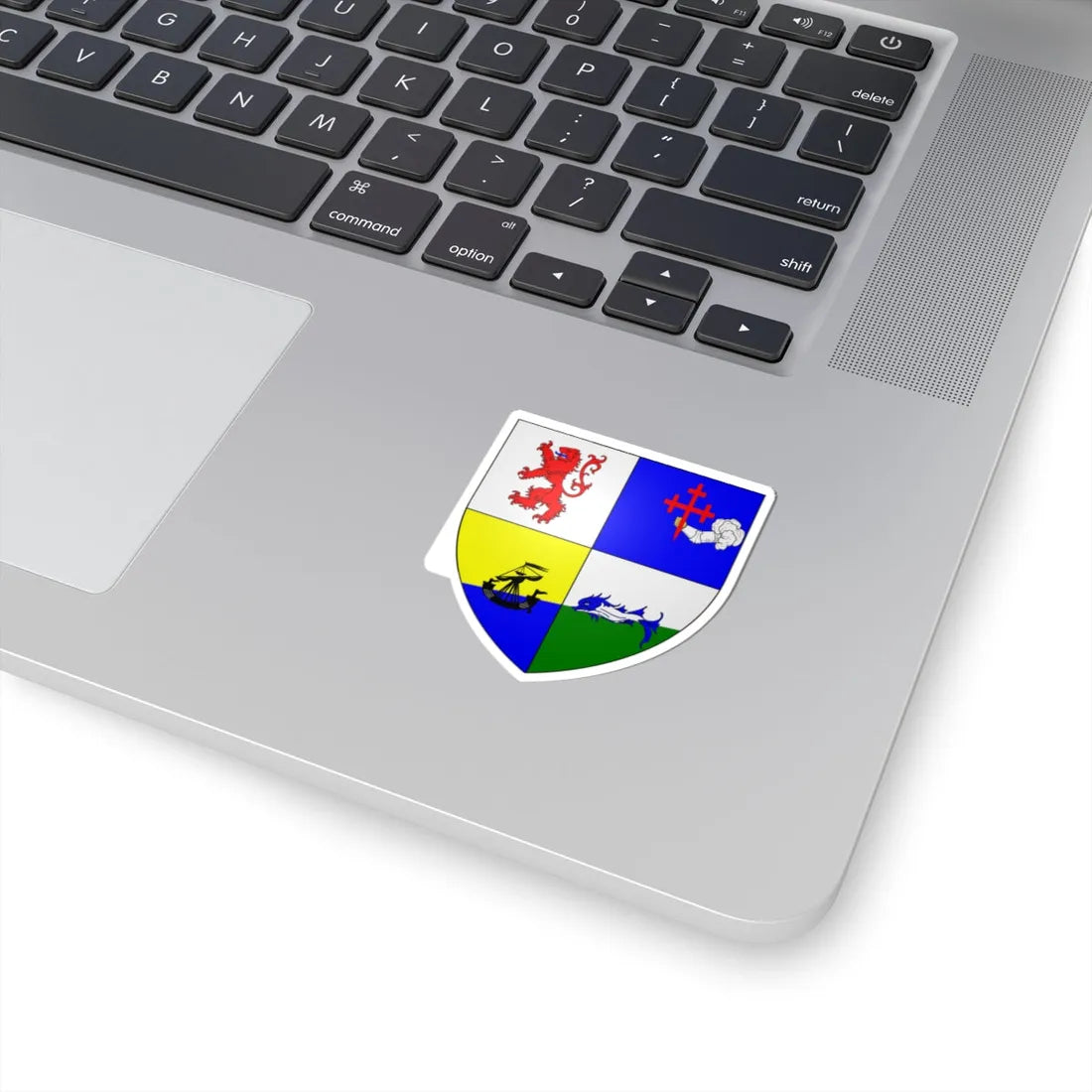 MacDonnell coat of arms as shown in Dunluce Castle (Ireland) (Coat of Arms) STICKER Vinyl Kiss-Cut Decal - The Sticker Space