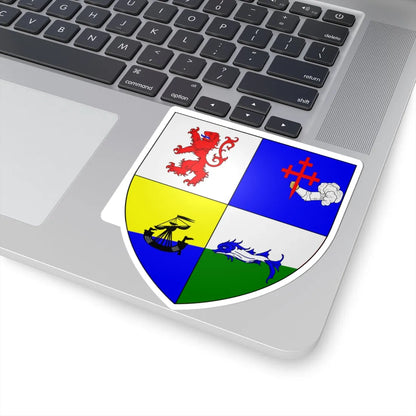 MacDonnell coat of arms as shown in Dunluce Castle (Ireland) (Coat of Arms) STICKER Vinyl Kiss-Cut Decal - The Sticker Space