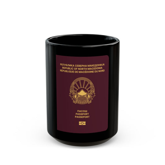 Macedonian Passport - Black Coffee Mug