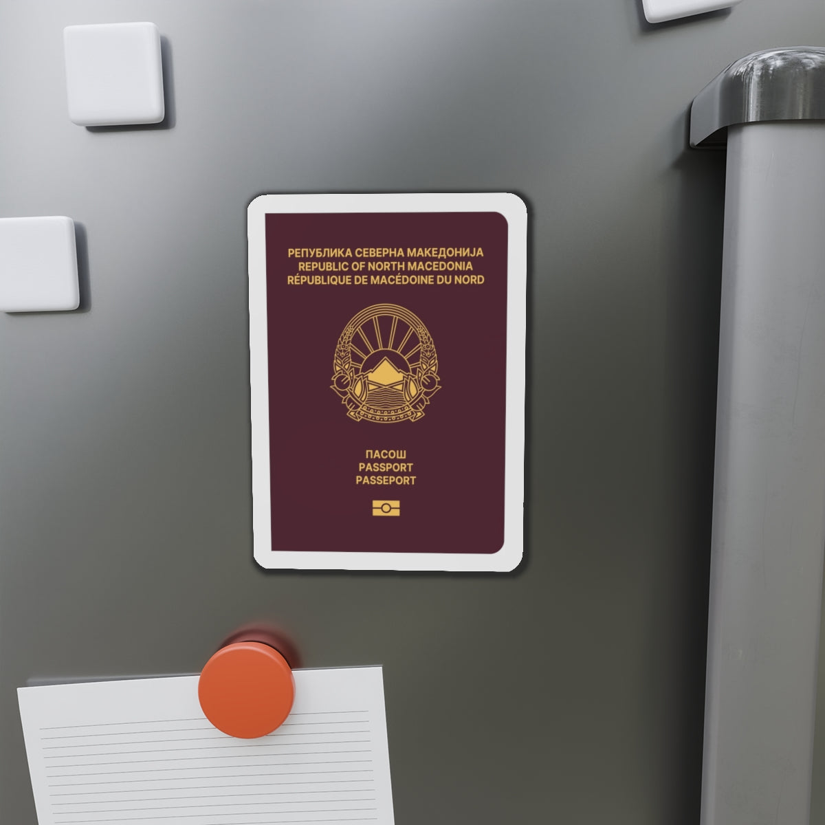 Macedonian Passport - Die-Cut Magnet-The Sticker Space