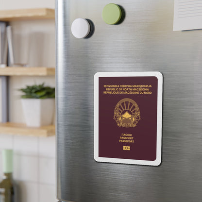 Macedonian Passport - Die-Cut Magnet-The Sticker Space