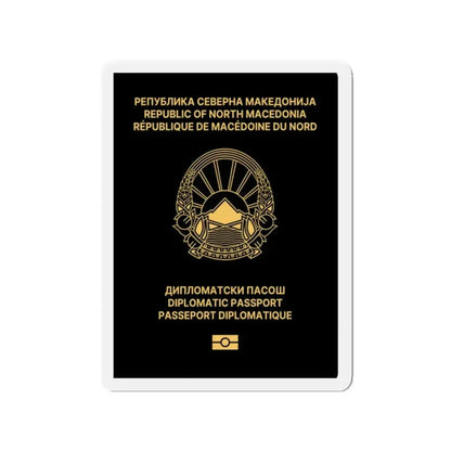 Macedonian Passport (Diplomatic) - Refrigerator Magnet 2 Inch - The Sticker Space