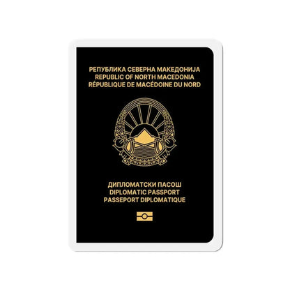 Macedonian Passport (Diplomatic) - Refrigerator Magnet 3 Inch - The Sticker Space