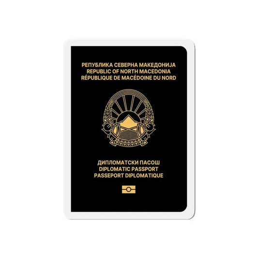 Macedonian Passport (Diplomatic) - Refrigerator Magnet 6 Inch - The Sticker Space