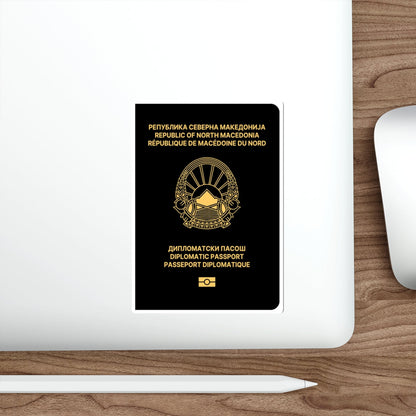 Macedonian Passport (Diplomatic) STICKER Vinyl Die-Cut Decal-The Sticker Space