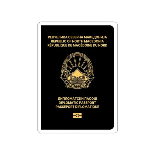 Macedonian Passport (Diplomatic) STICKER Vinyl Die-Cut Decal 2 Inch - The Sticker Space