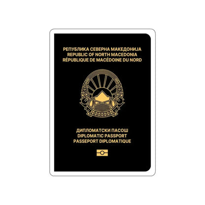 Macedonian Passport (Diplomatic) STICKER Vinyl Die-Cut Decal 3 Inch - The Sticker Space