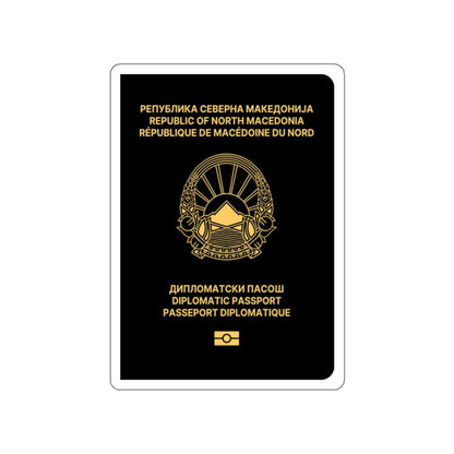 Macedonian Passport (Diplomatic) STICKER Vinyl Die-Cut Decal-White-The Sticker Space