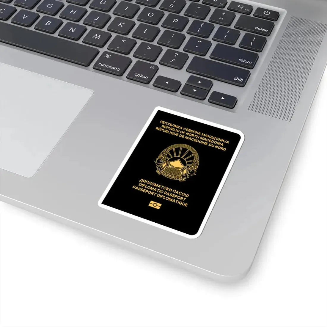 Macedonian Passport (Diplomatic) - STICKER Vinyl Kiss-Cut Decal - The Sticker Space
