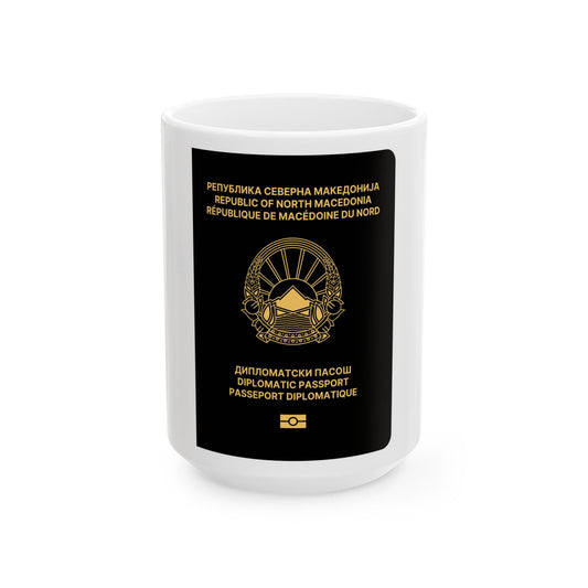 Macedonian Passport (Diplomatic) - White Coffee Mug