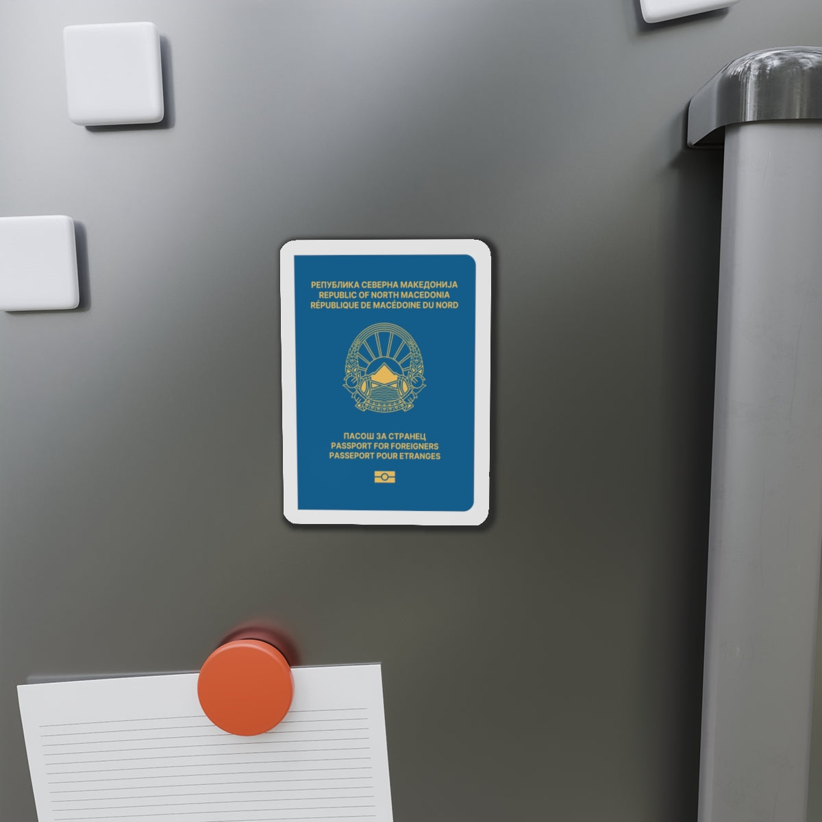 Macedonian Passport For Foreigners - Die-Cut Magnet-The Sticker Space