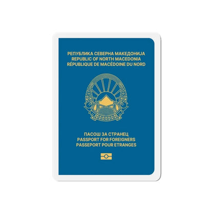 Macedonian Passport For Foreigners - Refrigerator Magnet - The Sticker Space