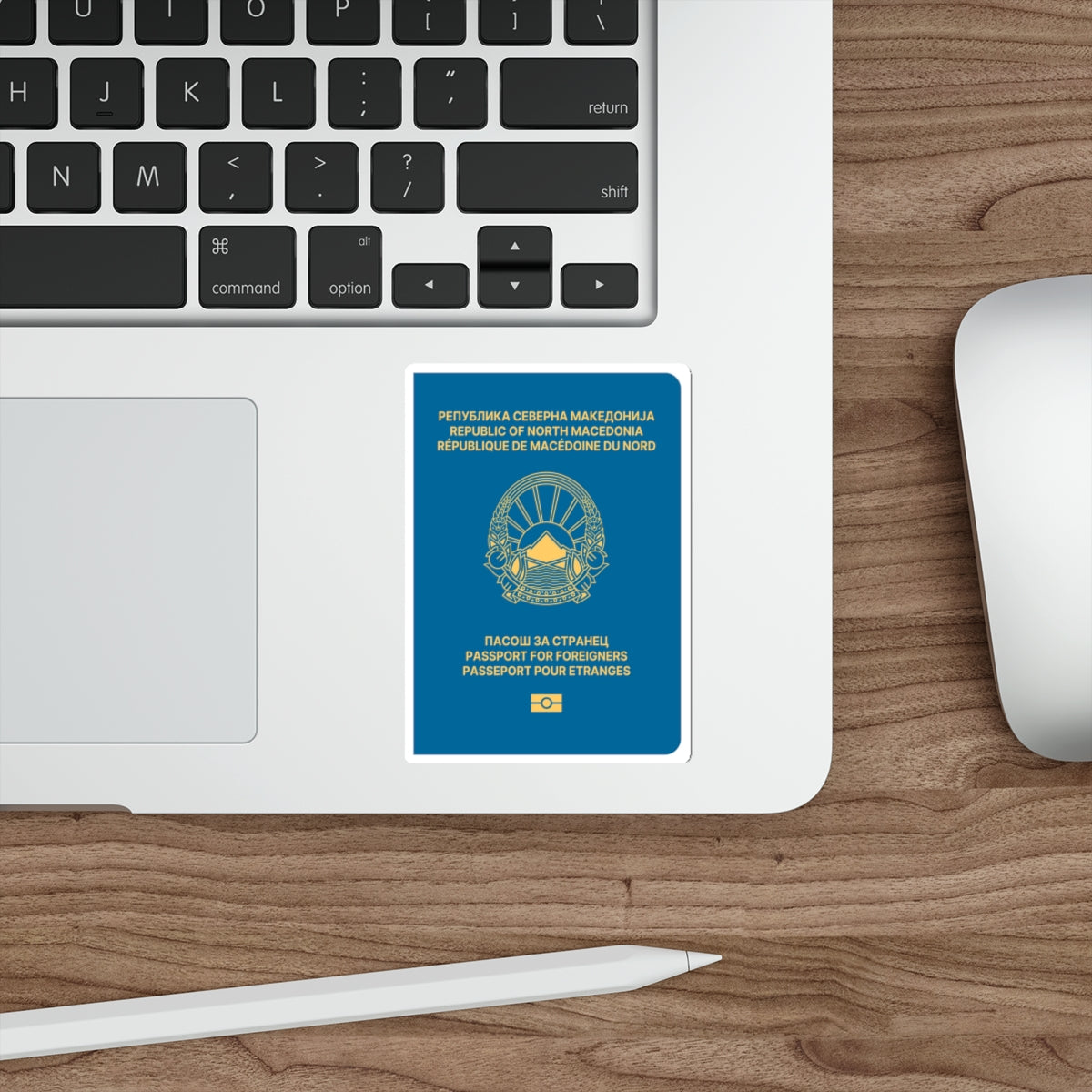 Macedonian Passport For Foreigners STICKER Vinyl Die-Cut Decal-The Sticker Space