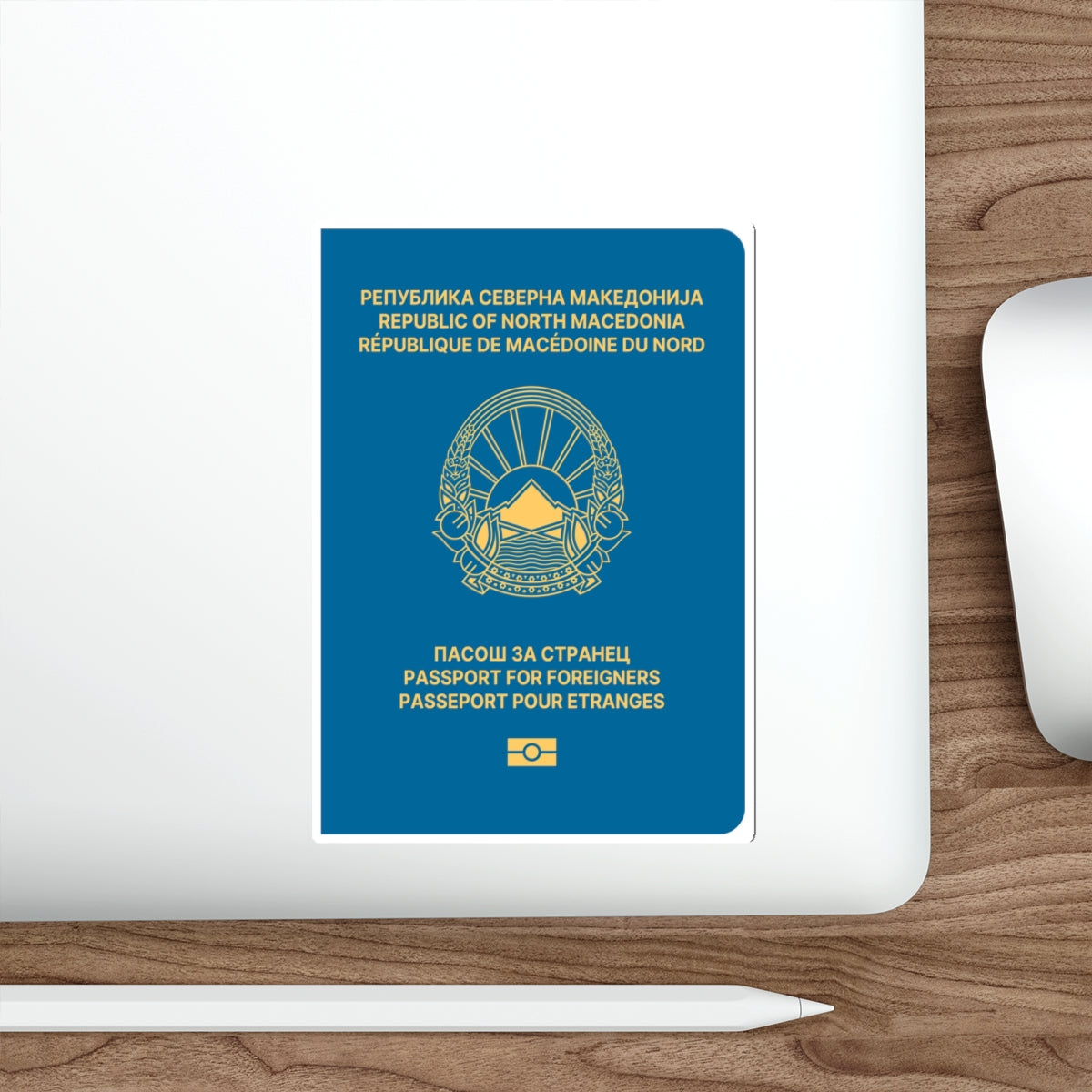 Macedonian Passport For Foreigners STICKER Vinyl Die-Cut Decal-The Sticker Space