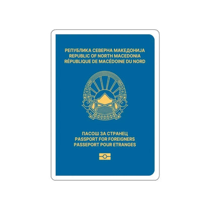 Macedonian Passport For Foreigners STICKER Vinyl Die-Cut Decal 2 Inch - The Sticker Space