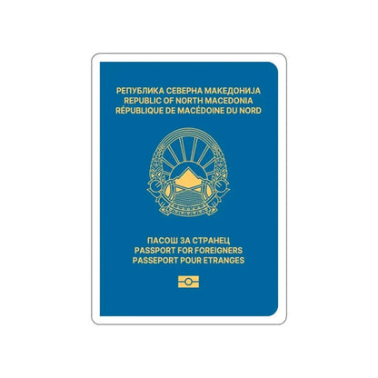 Macedonian Passport For Foreigners STICKER Vinyl Die-Cut Decal 3 Inch - The Sticker Space