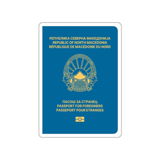 Macedonian Passport For Foreigners STICKER Vinyl Die-Cut Decal-White-The Sticker Space