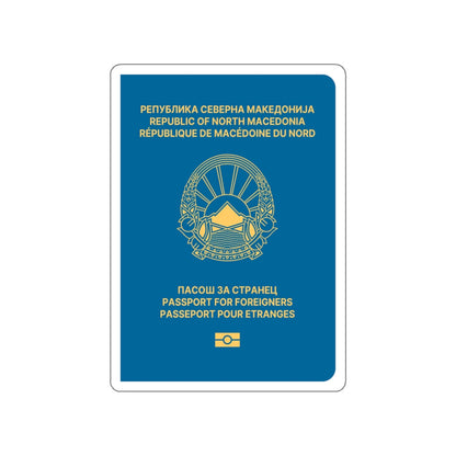 Macedonian Passport For Foreigners STICKER Vinyl Die-Cut Decal-White-The Sticker Space