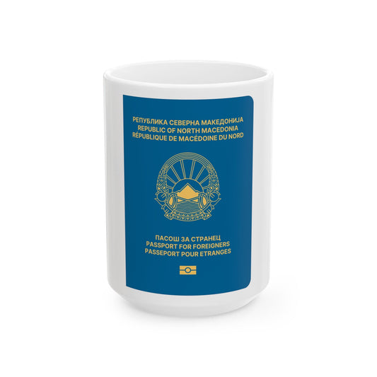 Macedonian Passport For Foreigners - White Coffee Mug