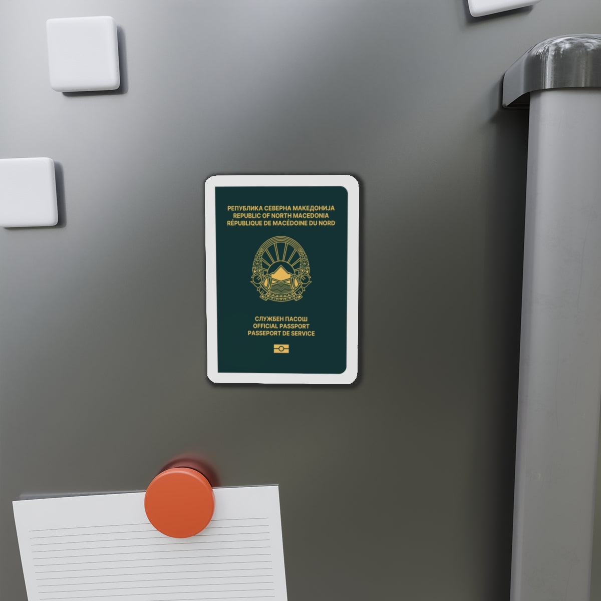 Macedonian Passport (Official) - Die-Cut Magnet-The Sticker Space