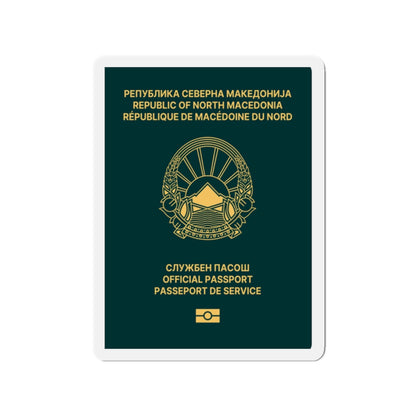 Macedonian Passport (Official) - Die-Cut Magnet-2" x 2"-The Sticker Space