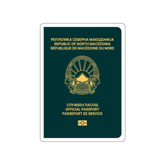 Macedonian Passport (Official) STICKER Vinyl Die-Cut Decal-White-The Sticker Space