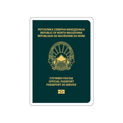 Macedonian Passport (Official) STICKER Vinyl Die-Cut Decal-White-The Sticker Space