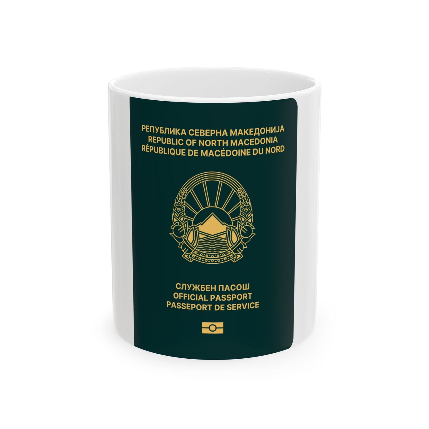 Macedonian Passport (Official) - White Coffee Mug