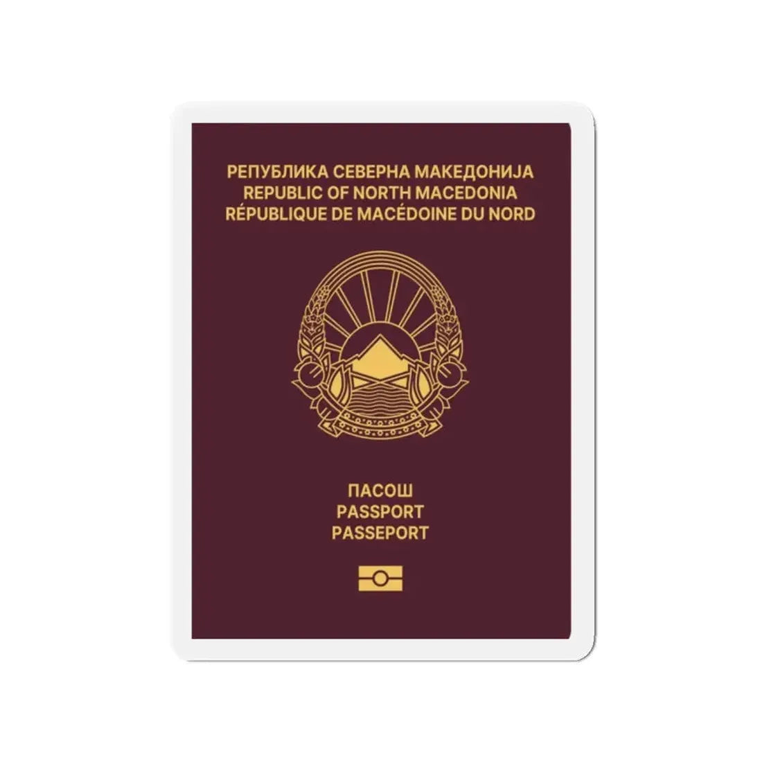 Macedonian Passport - Refrigerator Magnet 2 Inch - The Sticker Space