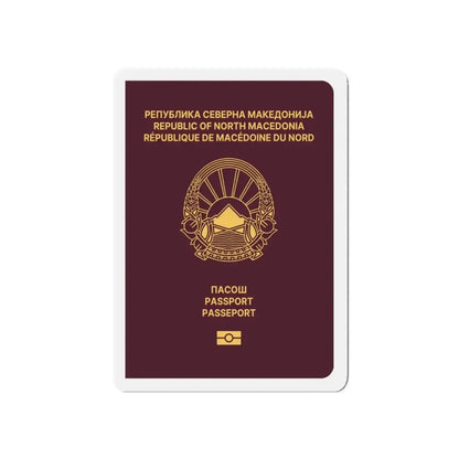Macedonian Passport - Refrigerator Magnet 5 Inch - The Sticker Space