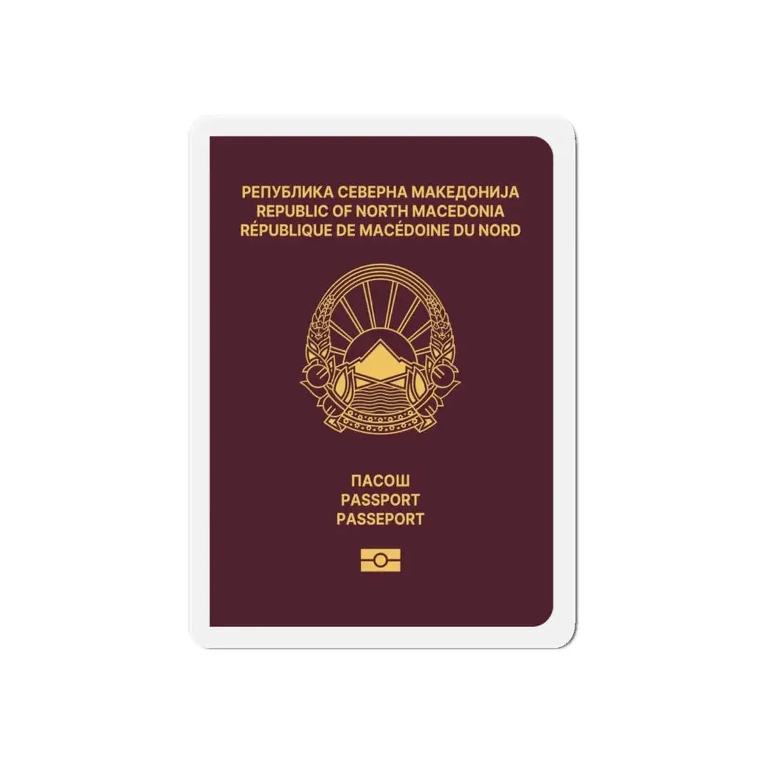 Macedonian Passport - Refrigerator Magnet 6 Inch - The Sticker Space