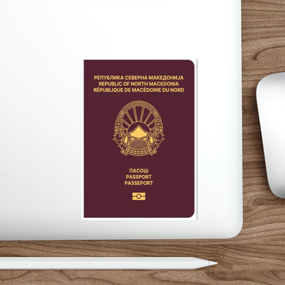 Macedonian Passport STICKER Vinyl Die-Cut Decal-The Sticker Space