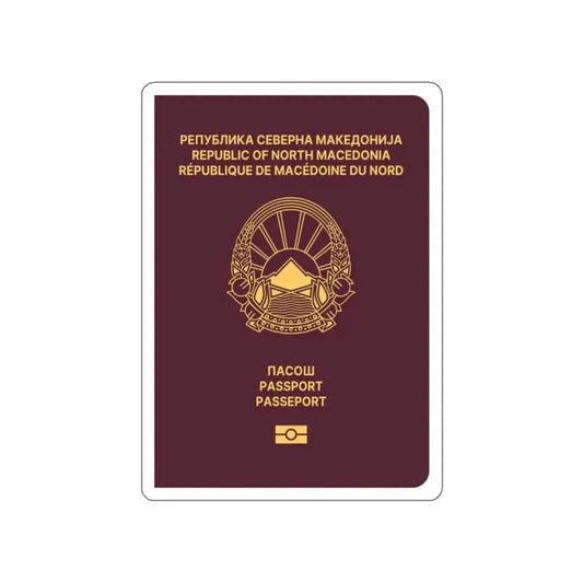 Macedonian Passport STICKER Vinyl Die-Cut Decal 2 Inch - The Sticker Space